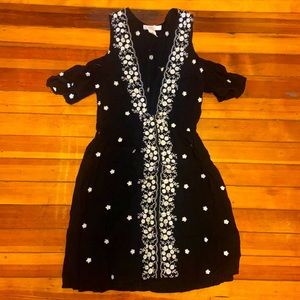 Forever 21- Black/white embroidered dress